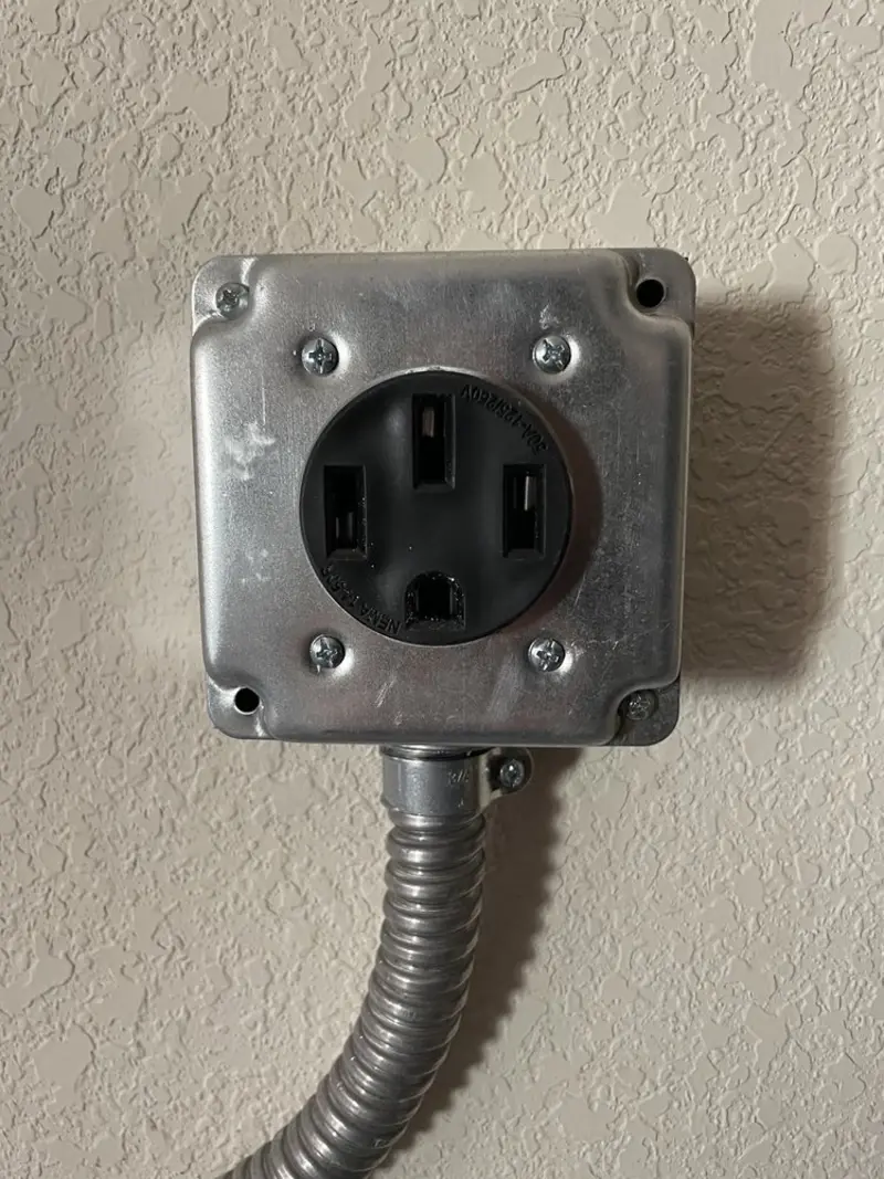 NEMA 14-50 outlet installed for Smart Home Electrical in Sarasota